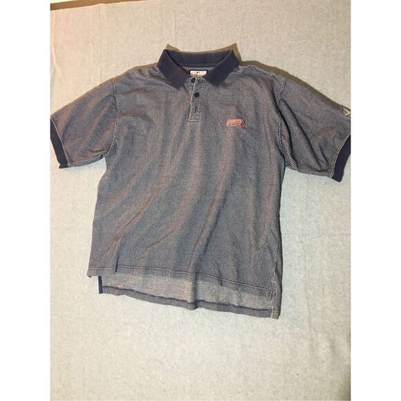 Logoathletic Other - Mens Logoathletic Polo Size Large Atlanta Braves Navy Blue White Checkered